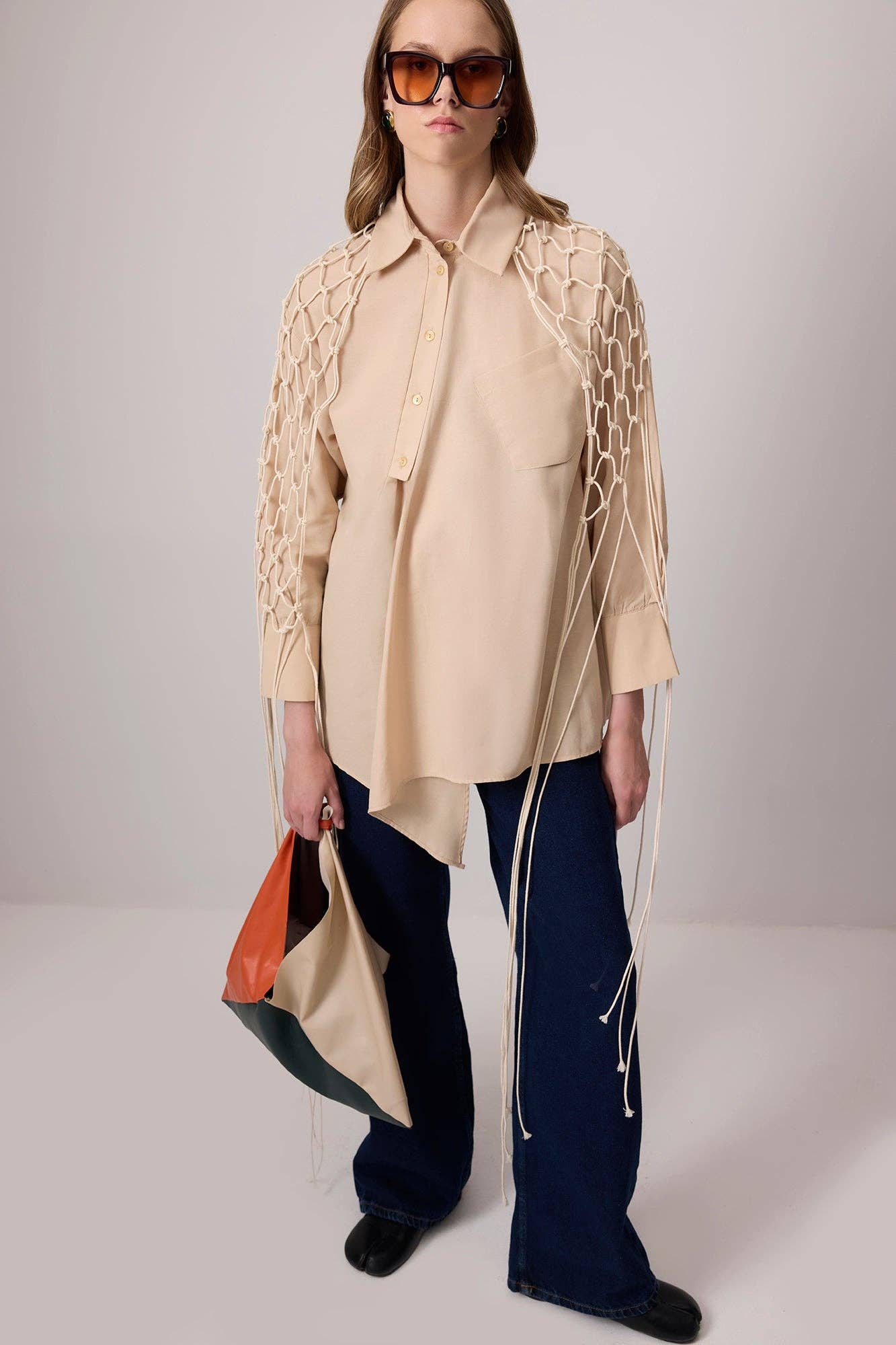 Multi Colored Colorblock Triangle Tote – Multicolored Faux Leather Should for wholesale on Faire2