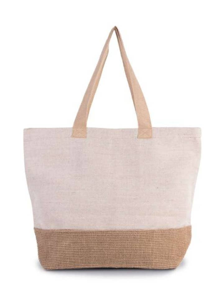 BORSA IN YUTA BEIGE | PERSONALIZZATA per la vendita all'ingrosso da parte di Anitials