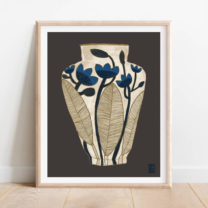 "Floral Vase", Giclée Fine Art Print for wholesale by Pascale Berkowitz Studio Art