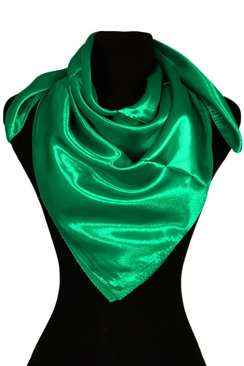 Cap Zone - Vente Écharpe – femme - Foulard carré brillant en satin polyester effet soie17