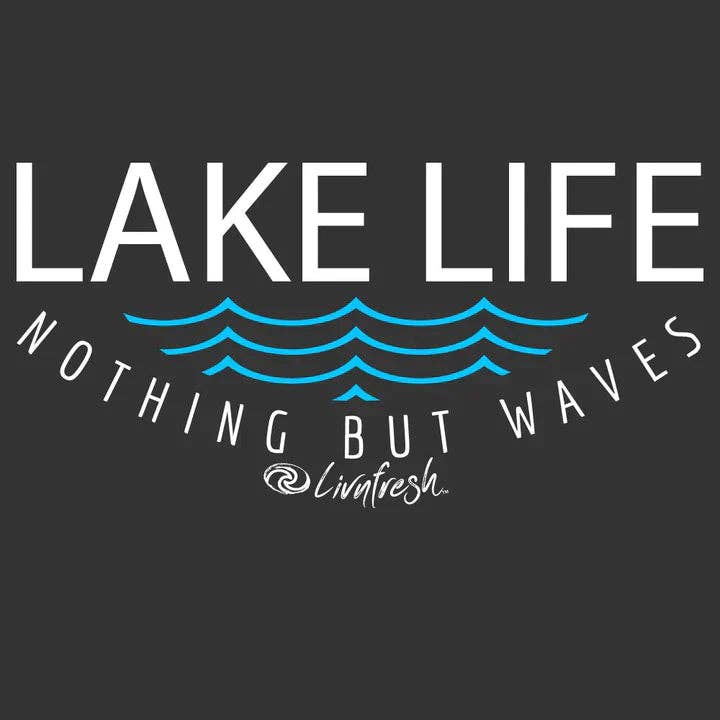 LIVNFRESH - Wholesale Hoodie - Women's - "Lake Life WAVES" Relaxed Fit Bright Classic Hoodie2