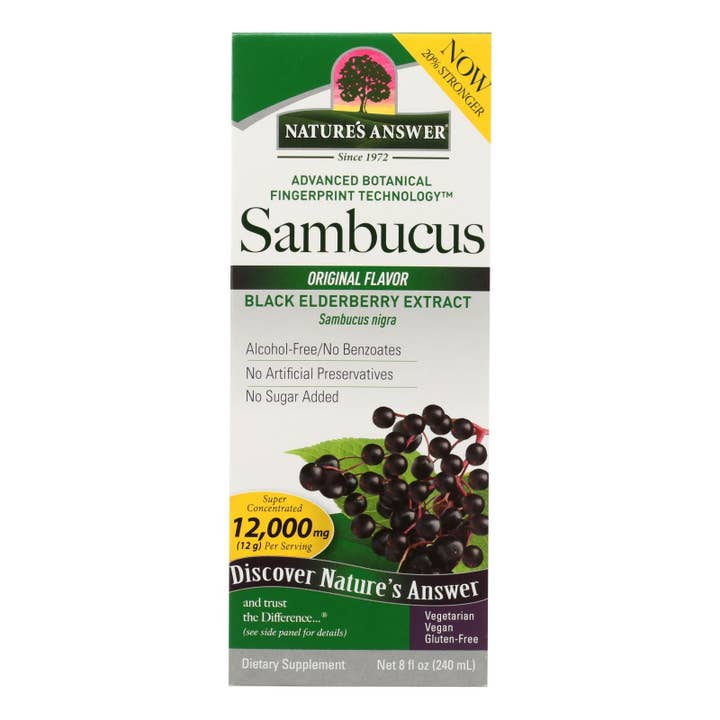 Everyday Supply Co - Wholesale Oral Supplement/Vitamin - Nature's Answer - Sambucus Nigra Black Elder Berry Extract - 8 Fl Oz