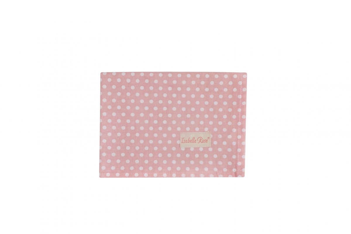 Isabelle Rose – wholesale Tea towel – Kitchen towel Polka dot pink 50x70 cm Isabelle Rose0