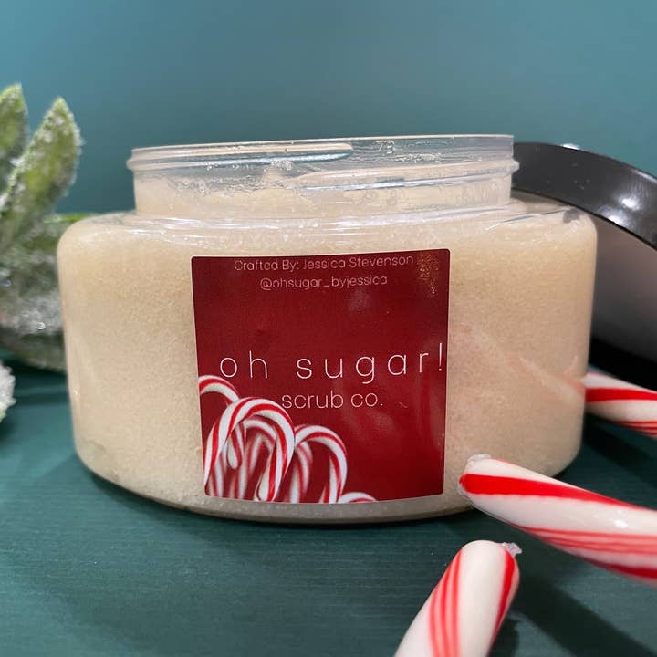Candy Cane Sugar Scrub for Body - Medium for wholesale by oh sugar!
