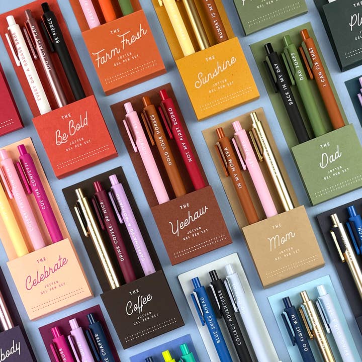 Ruff House Print Shop - Wholesale Pen - Sunshine Jotter Gel Pen: Set of 33