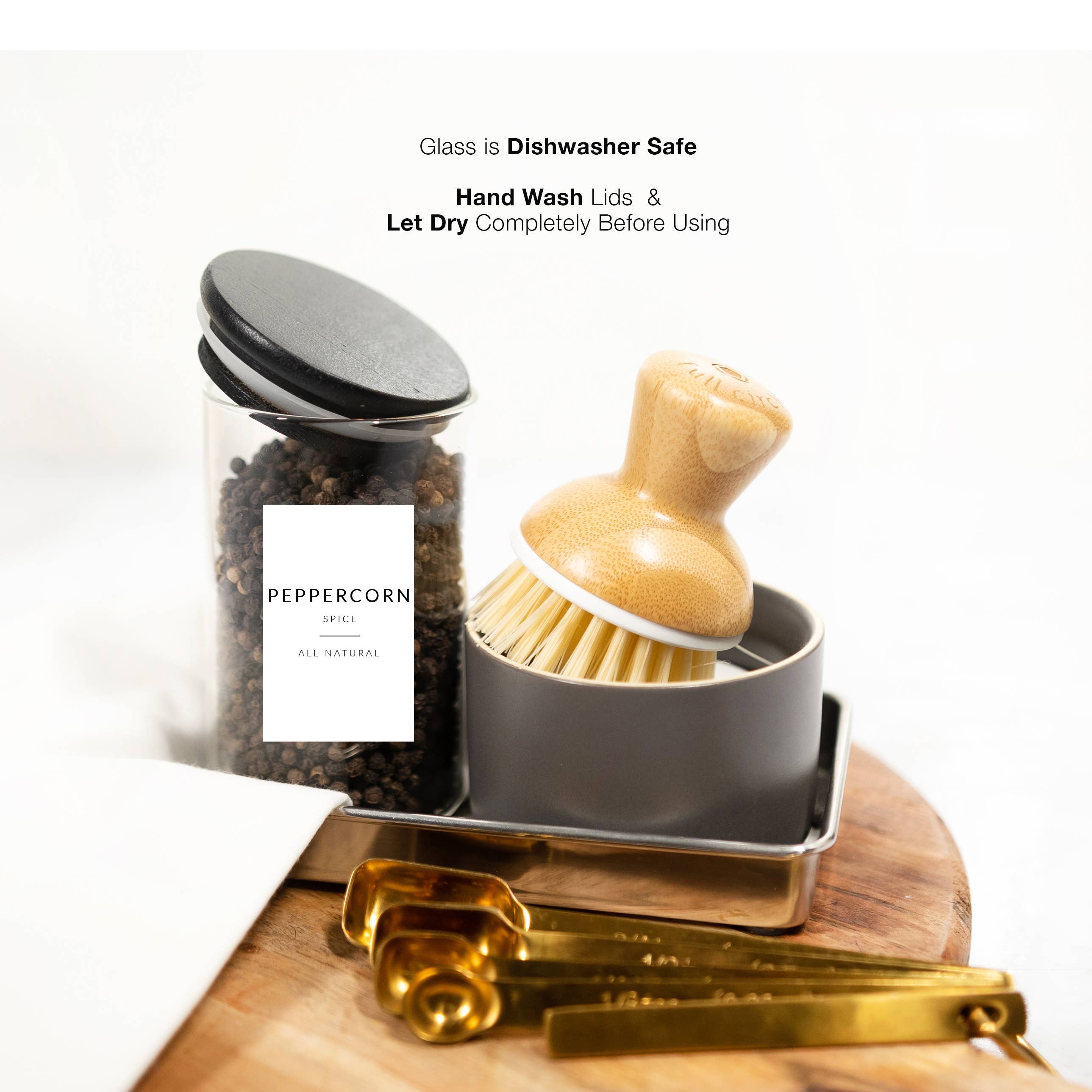 Savvy & Sorted – wholesale Jar – Large Black Bamboo Spice Jars (8.5oz)6