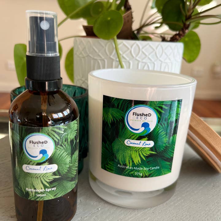 Flushed ECO - Wholesale Jar/filled candle - Soy Candle 375g - Coconut Lime1