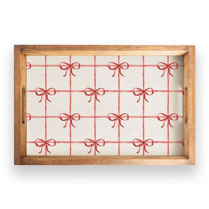 Holiday Bows Serving Tray for wholesale by Rustic Marlin