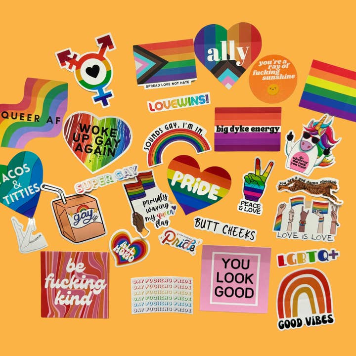 As Told By Ellie - Vendita all'ingrosso Adesivo - Pacchetto di Adesivi Pride – 28 Adesivi in Vinile LGBTQ+ Mese dell'Orgoglio1