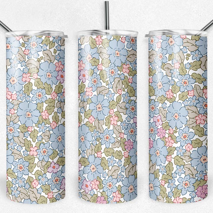 Floral Tumbler, Flower Tumbler, Spring Tumbler for wholesale by So Peachy Designs