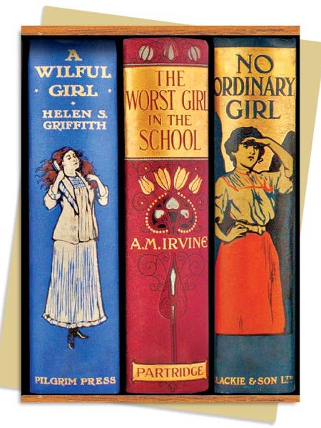 Bodleian Libraries: Book Spines Great Girls Greeting Card for wholesale by Texas Bookman