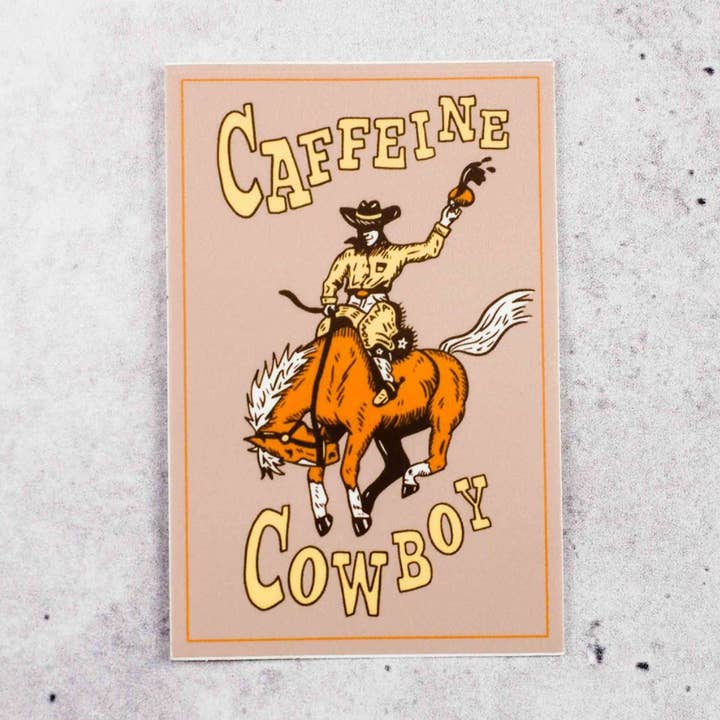 Intrigue Ink – Engroshandel Klistermærke – Koffein Cowboy Montana Klistermærke0