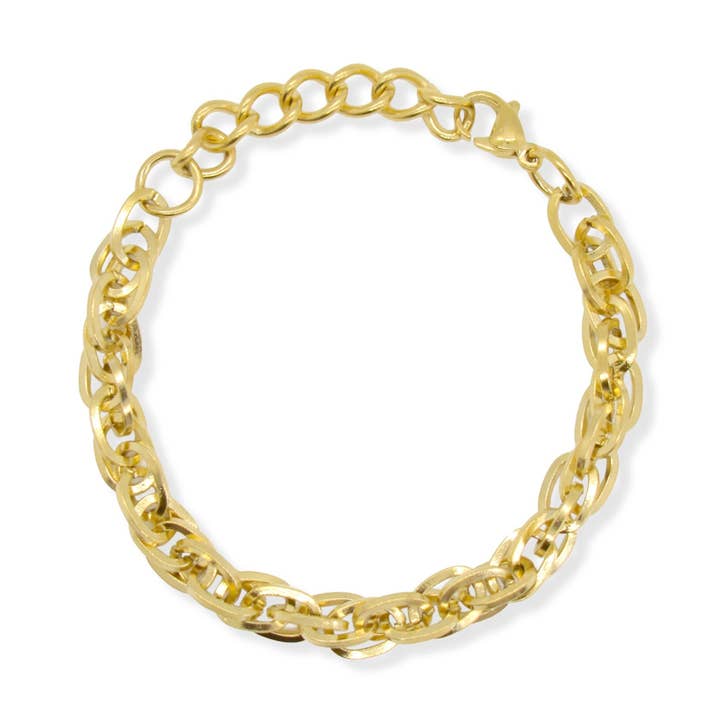 GEMMA GOLD CHUKY ROPE CHAIN BRACELET for wholesale by MAI DESIREE