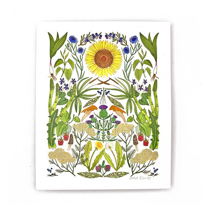 Edible Plants Print for wholesale by Katie Eberts Illustration