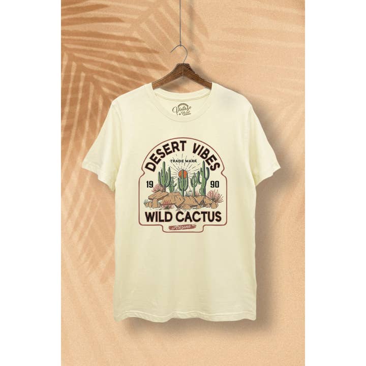 PINK NABI - Wholesale T-Shirt (Graphic) - Women's - Y4328A - DESERT VIBES PRINT VINTAGE T-SHIRT2