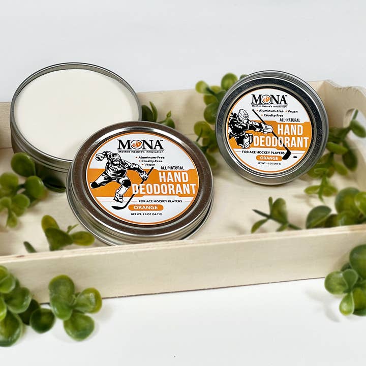 MONA BRANDS, LLC - Wholesale Deodorant - Unisex - Hand Deodorant for Hockey Players Natural | ORANGE | Unisex1