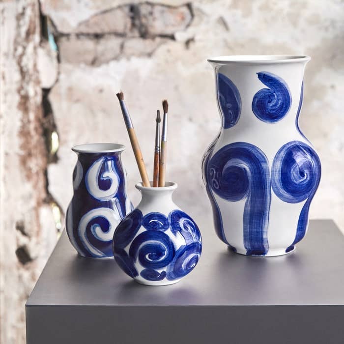 Danish Design Collective - Wholesale Vase - Kähler - Tulle - 5.1" Hand-Painted Earthenware Ceramic Vase6