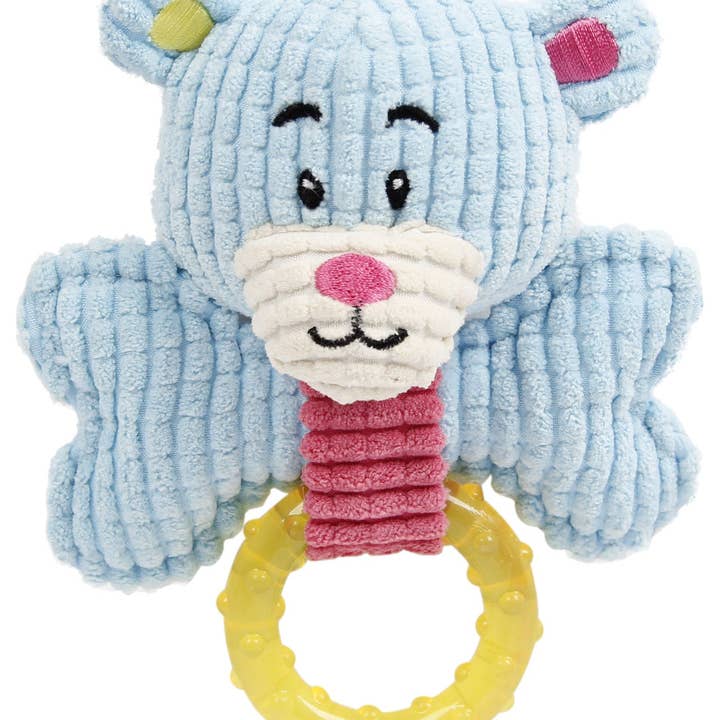 Pet Life® Hundespielzeug „Paci-Plush“ aus Plüsch und Gummi für den Großhandel von Pet Life