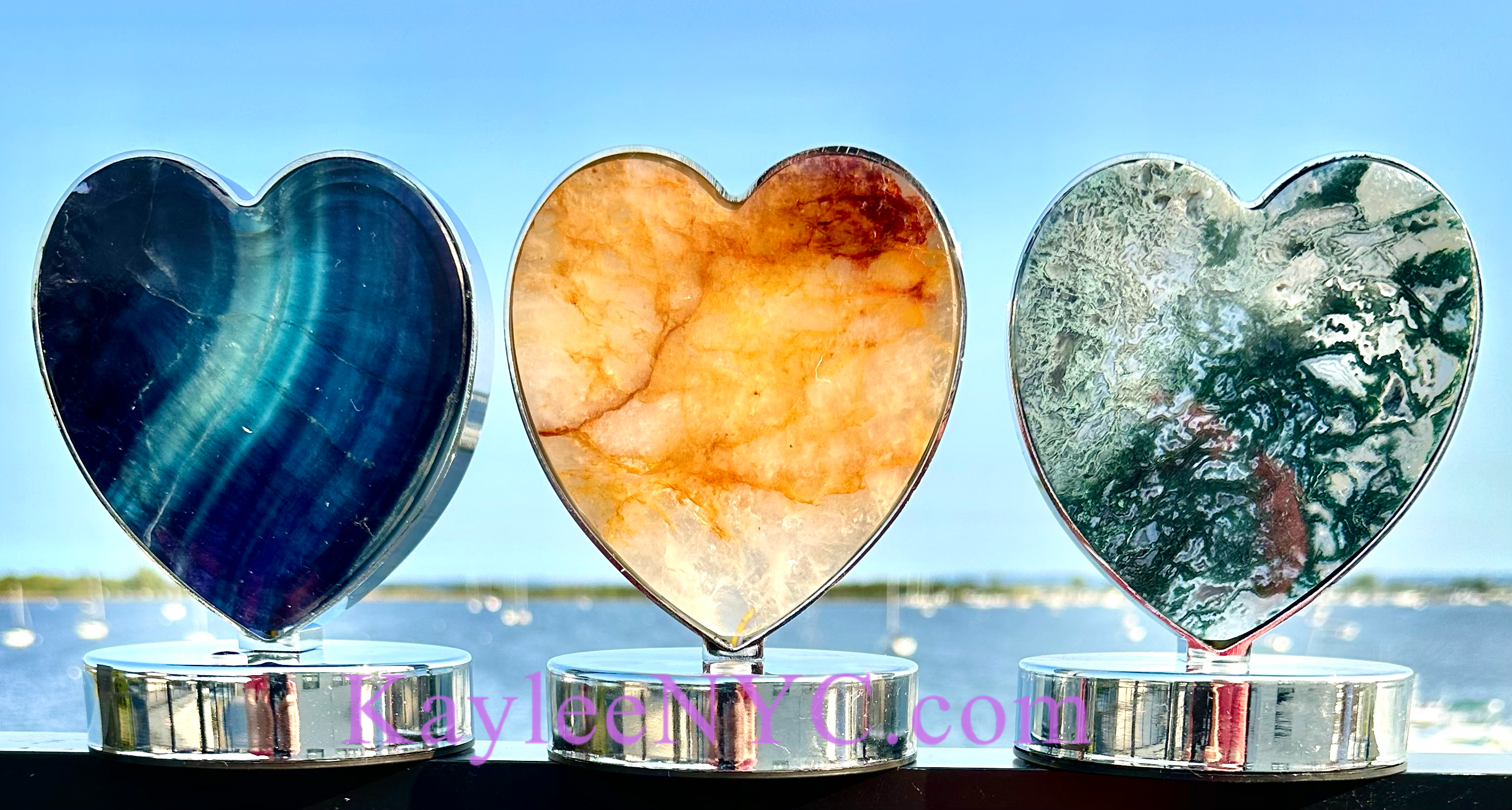 KayleeNYC - Wholesale Spiritual stone/crystal - Natural Crystal Heart Shaped Lamp Healing Energy1