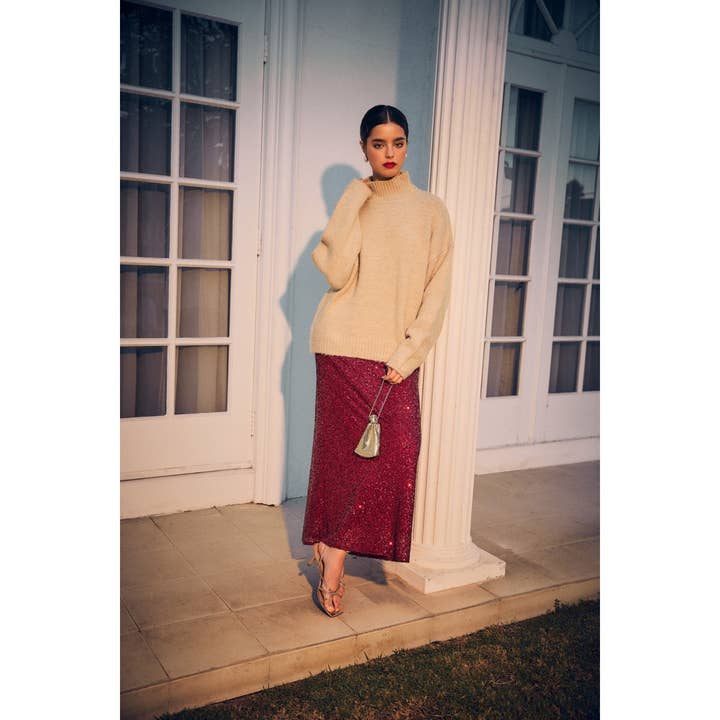 Apolline - Wholesale Skirt – Women’s - SEQUIN BIAS MAXI SKIRT1