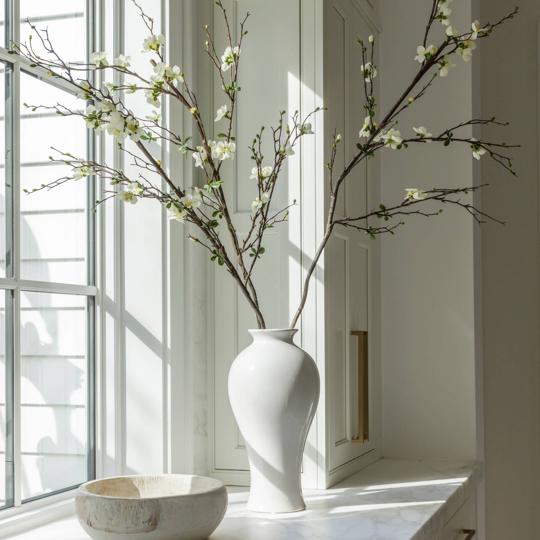 Afloral - Vente Fleurs artificielles - Fleurs Artificielles | Branche de Fleurs Artificielles Crème2