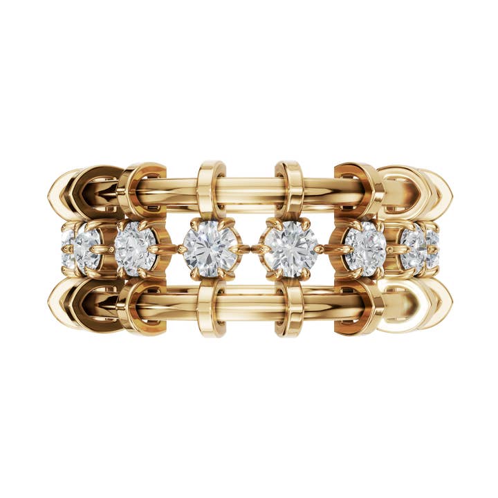 14K Gold Diamond Eternity Ring, Wedding Band, Stackable Ring for wholesale by PureYou Jewelry