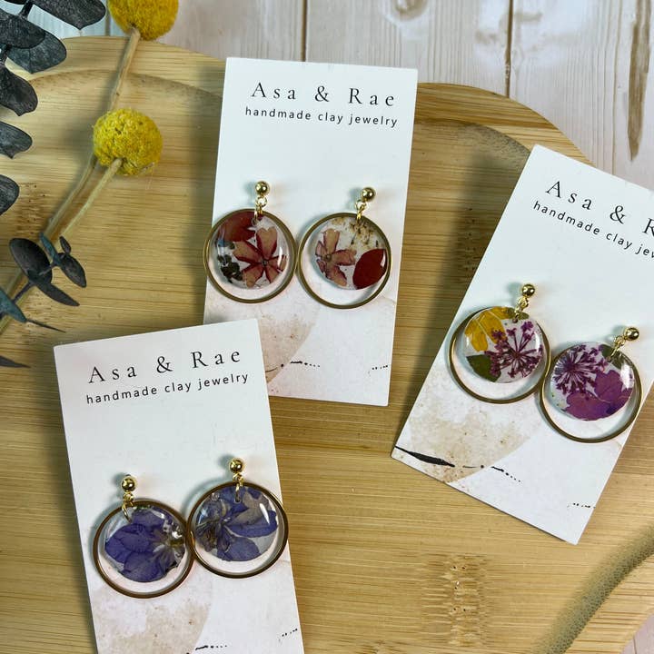 Asa&Rae - Wholesale Dangle Earrings - Gold Ring Circle Dangle4