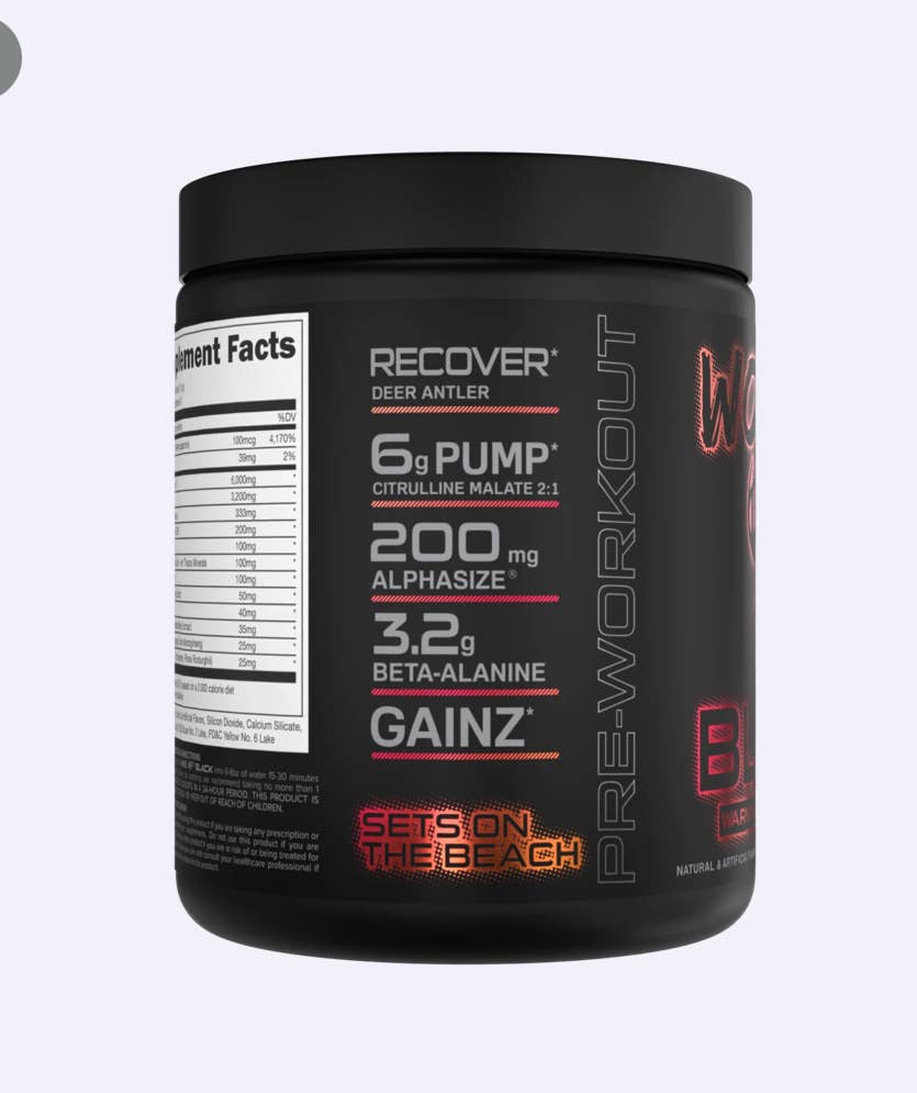 Bucked Up - Wholesale Oral Supplement/Vitamin - Woke AF Black Pre-Workout [30 Serv]4