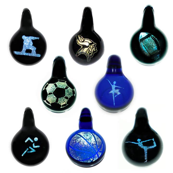 Sport Image Pendants for wholesale by Lake Superior Art Glass