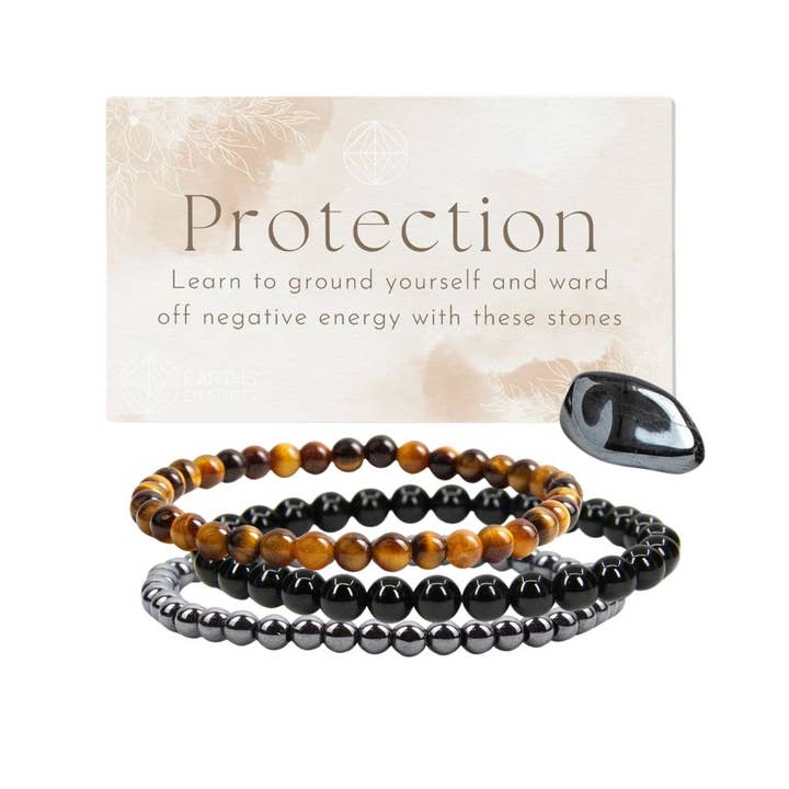 Earths Elements Wholesale - Wholesale Beaded Bracelet - Intentions Bracelet Protection 4mm.