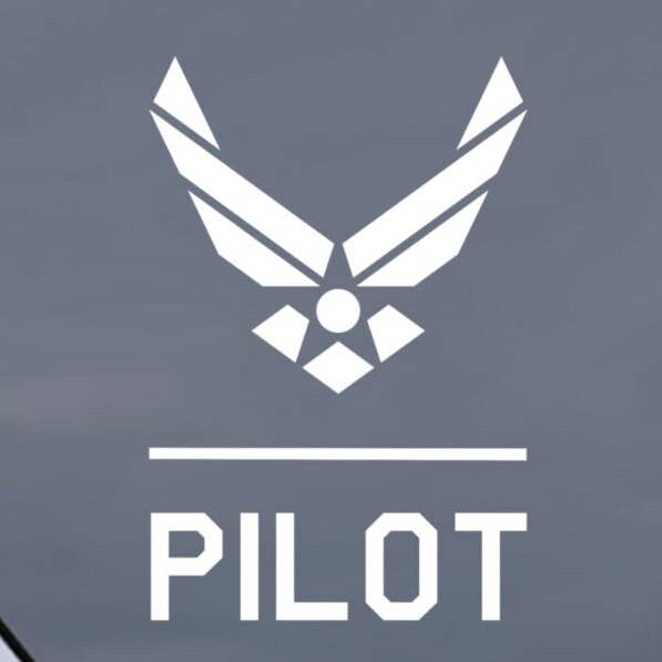 U.S. Air Force Pilot Vinyl Window Decal for wholesale by Rebecca Waechter Art