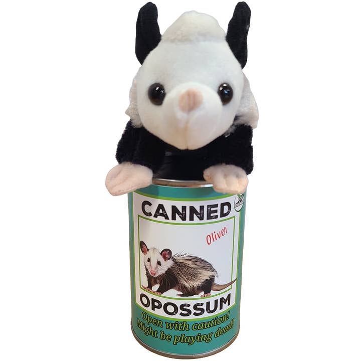 Canned Gifts - Wholesale Stuffed/Plush Toy - Kids & Baby - Oliver the Canned Opossum | Stuffed Animal Plush w/Jokes