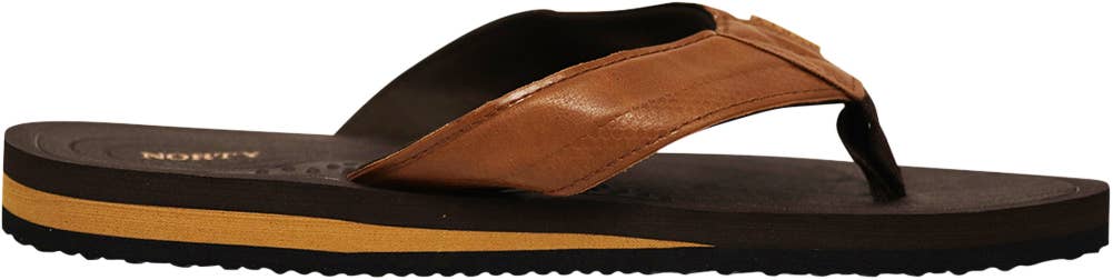 Eastern Off Price – Chinelos - Homem por atacado – Sandália Chinelo Masculina Norty 42197 Marrom e Bege2