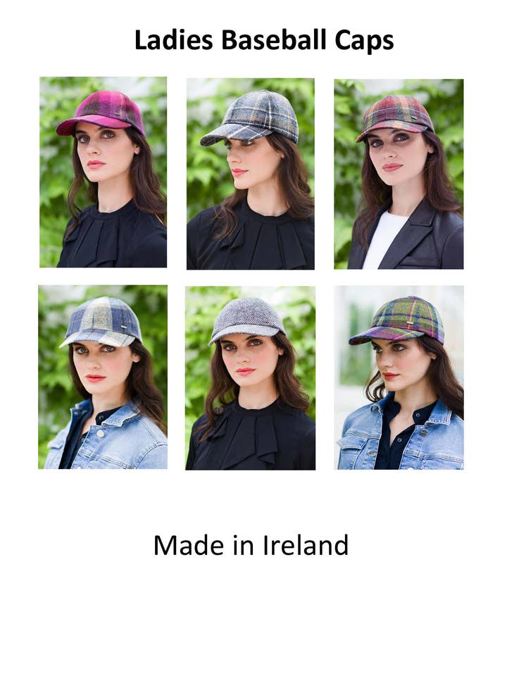 Ladies Baseball Cap - Made in Ireland - 100% Wool for wholesale by Bronte Moon
