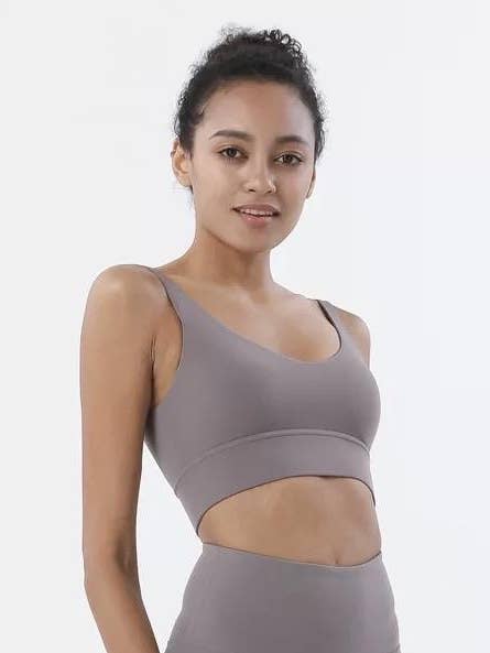 Zero Feel Grey Verbena Sports Bra for wholesale by Belsize Activewear