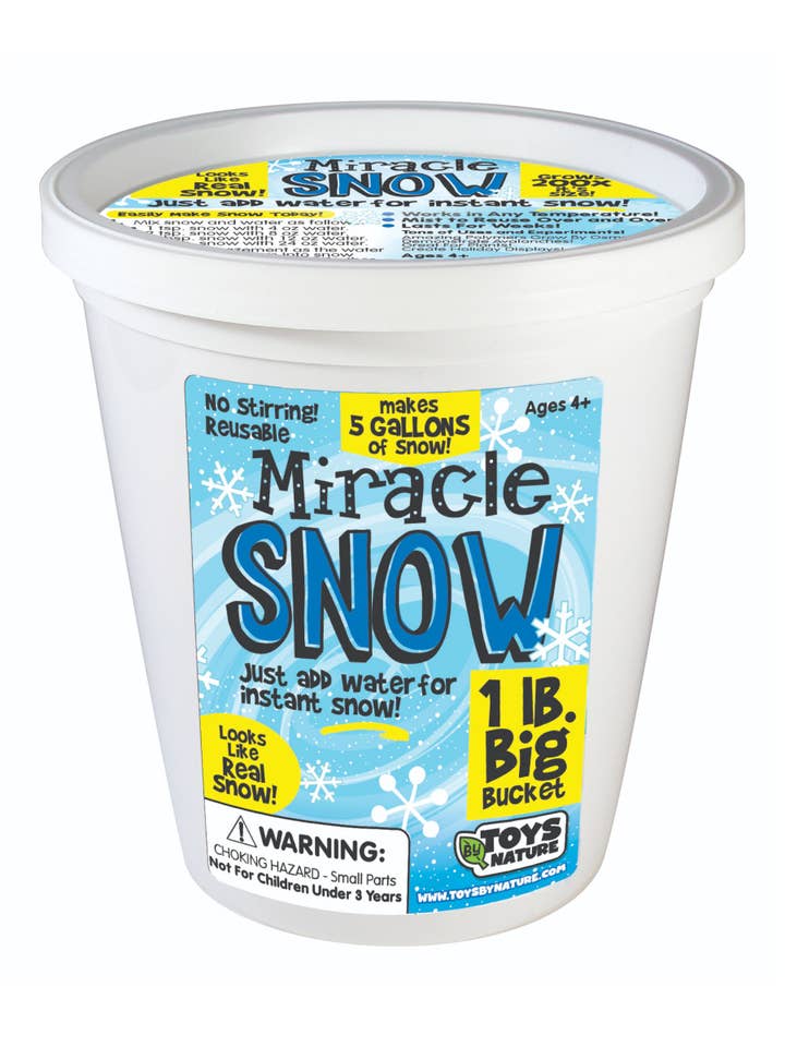 Bac de 1 livre de neige miracle pour la vente par Silver Circle Products