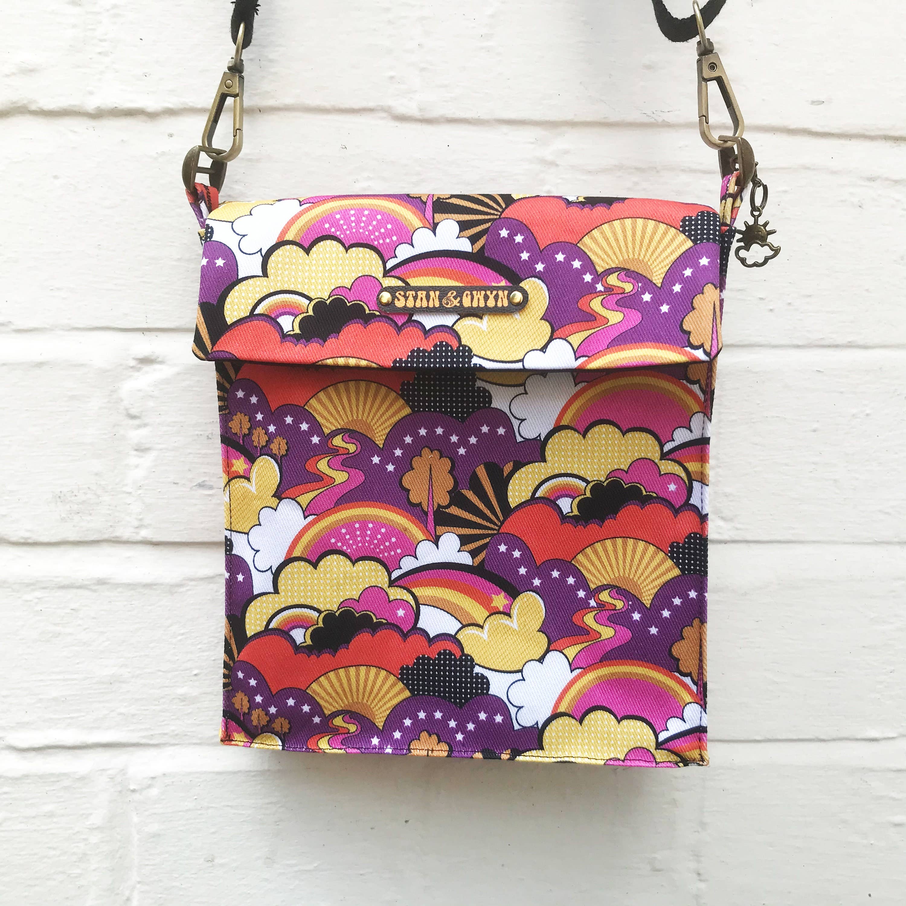 Stan and Gwyn - Vente Sac à bandoulière – femme - Sac arc-en-ciel, sac des années 1960, sac à bandoulière, sac rétro0