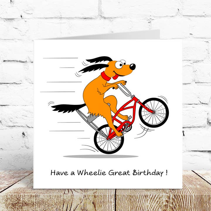 Swizzoo Cards - Wholesale Birthday Card - Fun Birthday Card for Special Friend Son Teenager Teen Grandson Nephew - Funny Cycling Humorous Bike Wheelie Bicycle 10 11 12 13 14 15 16 171