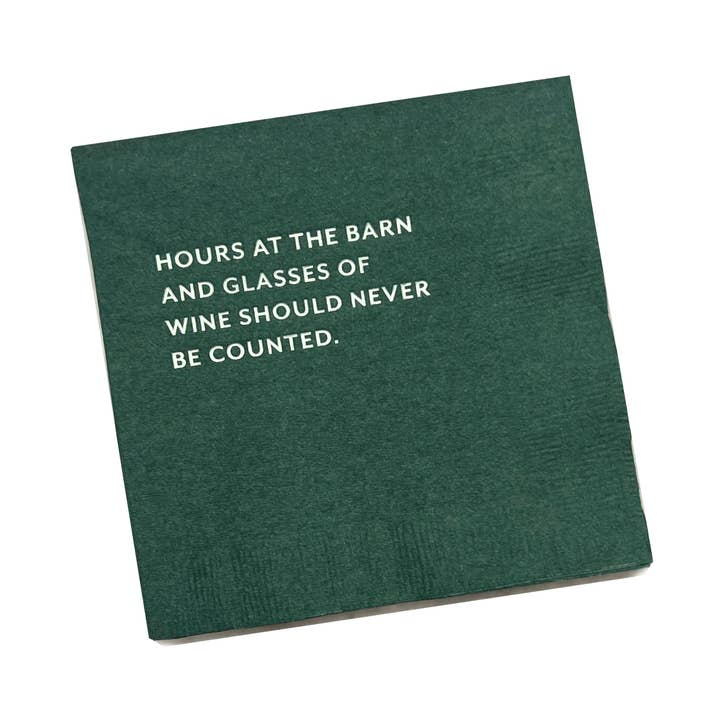 "Never Count" Cocktail Napkins for wholesale by Mare Modern Goods