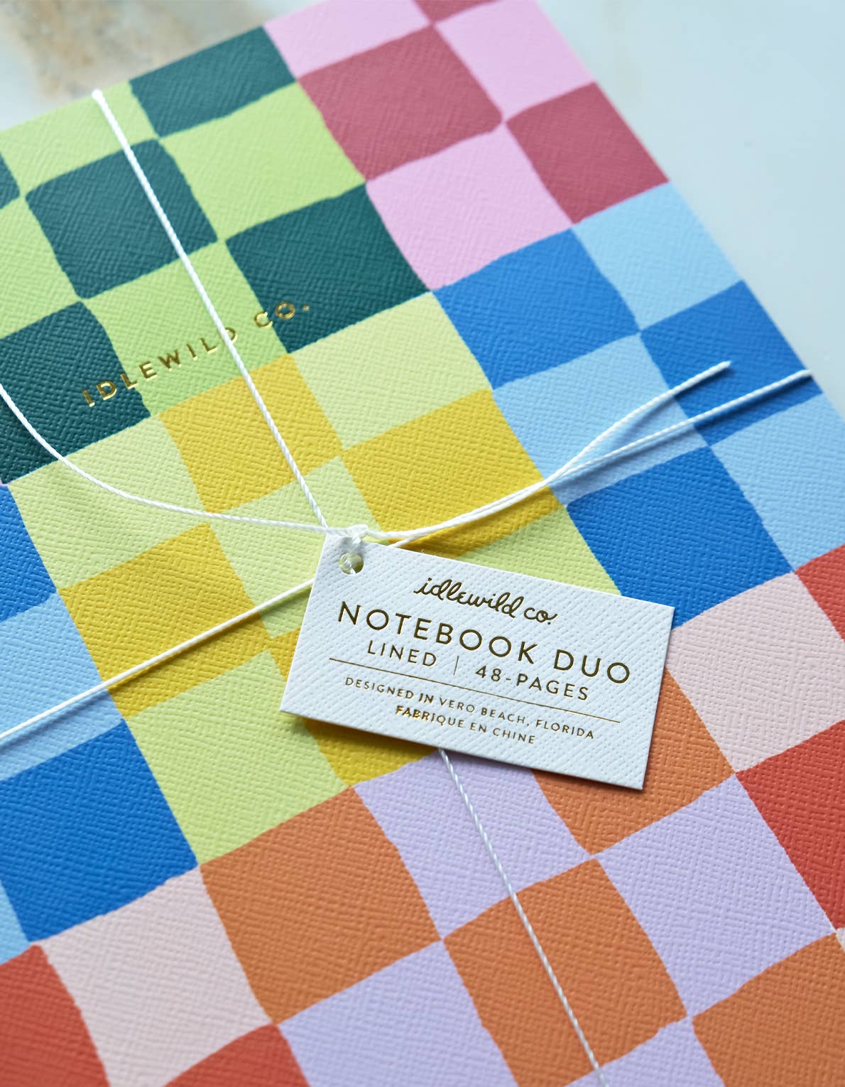 Idlewild Co. – wholesale Notebook – Notebook Duo | Rainbow Check 2