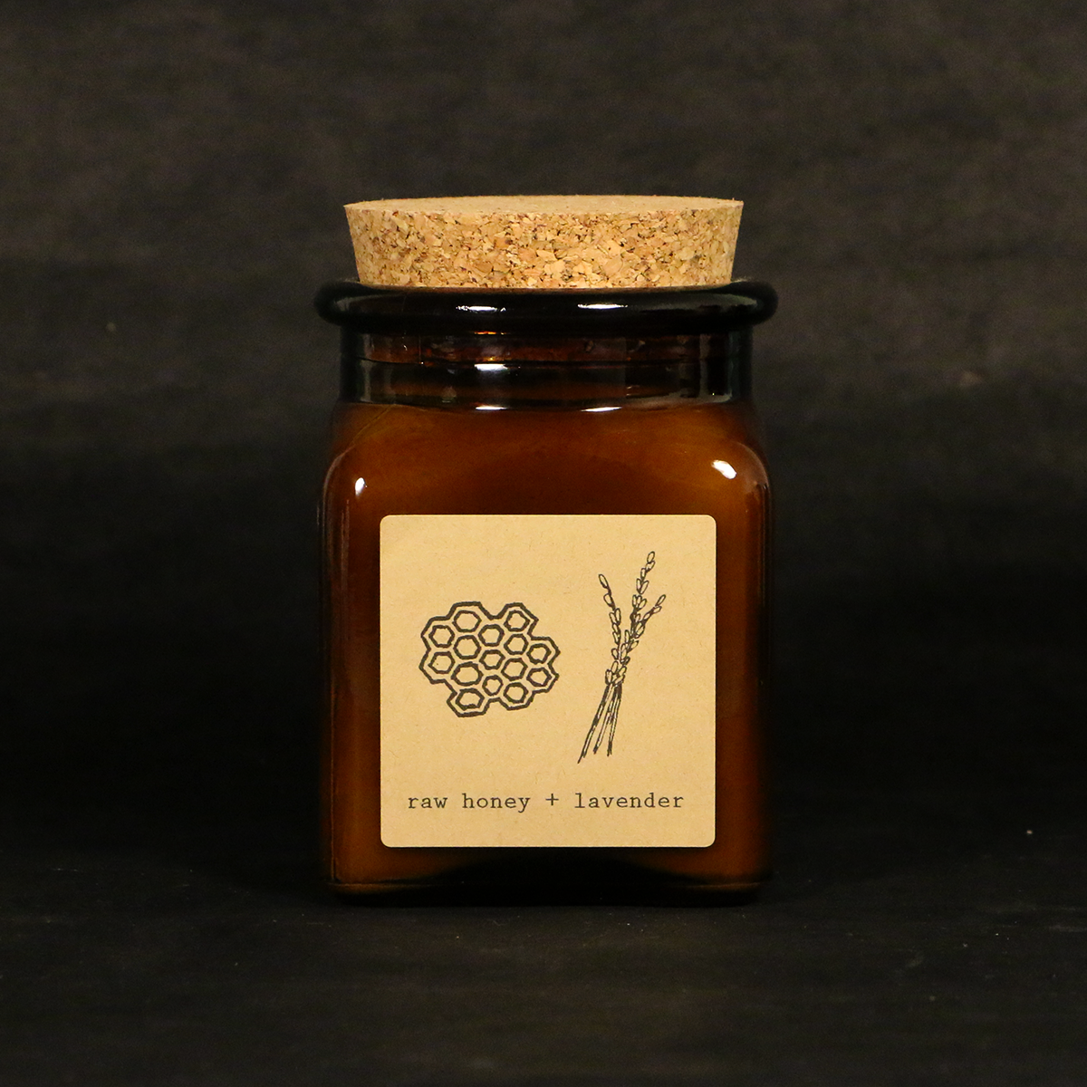 Moonrise Candle Co. - Wholesale Jar/Filled Candle - Raw Honey + Lavender1