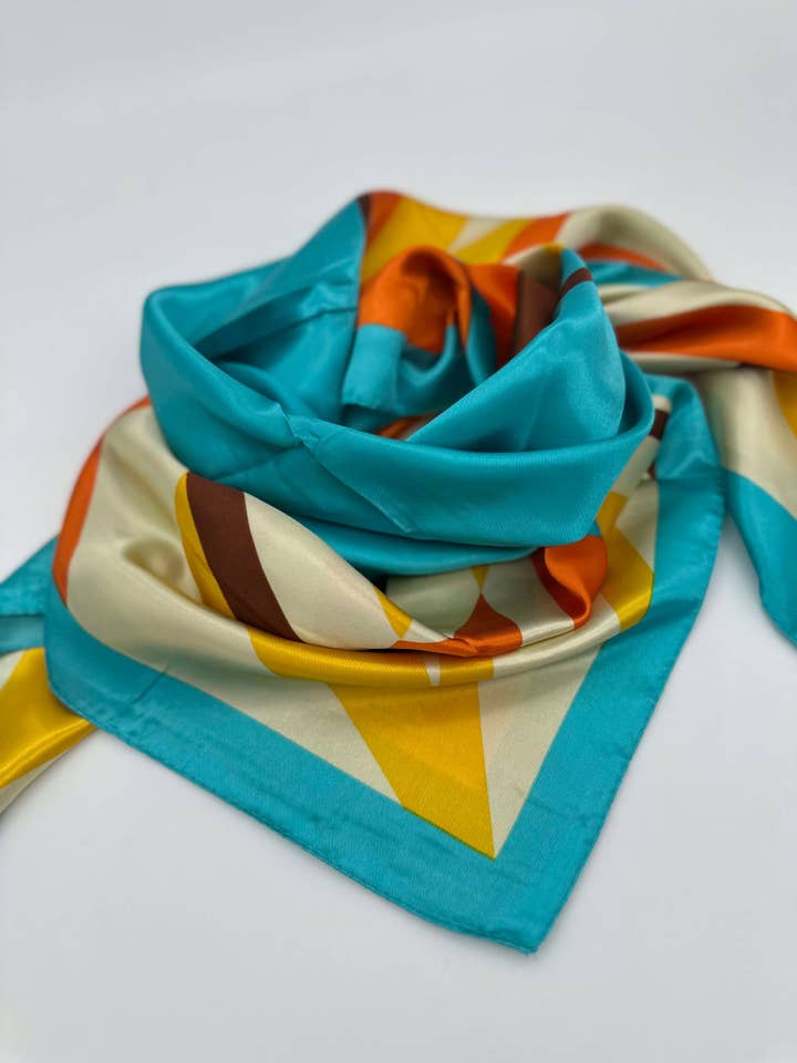 Turquoise, Jaune & Orange Rétro Géo pour la vente par TC Ranchwear Llc