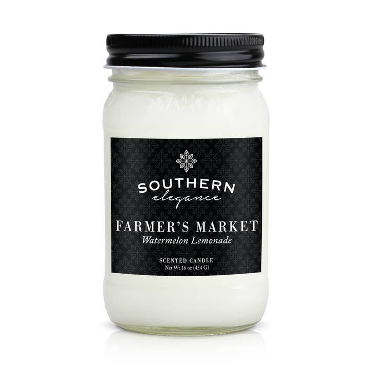 Farmers Market (Watermelon Lemonade) Mason Jar Candle for wholesale by Southern Elegance Candle Co.