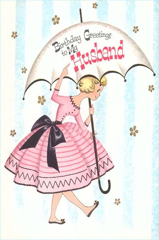 Found Image Press – wholesale Postcard – Postcard HB-354 Birthday Greetings to my Husband0