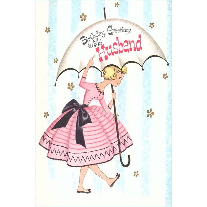 Found Image Press – wholesale Postcard – Postcard HB-354 Birthday Greetings to my Husband