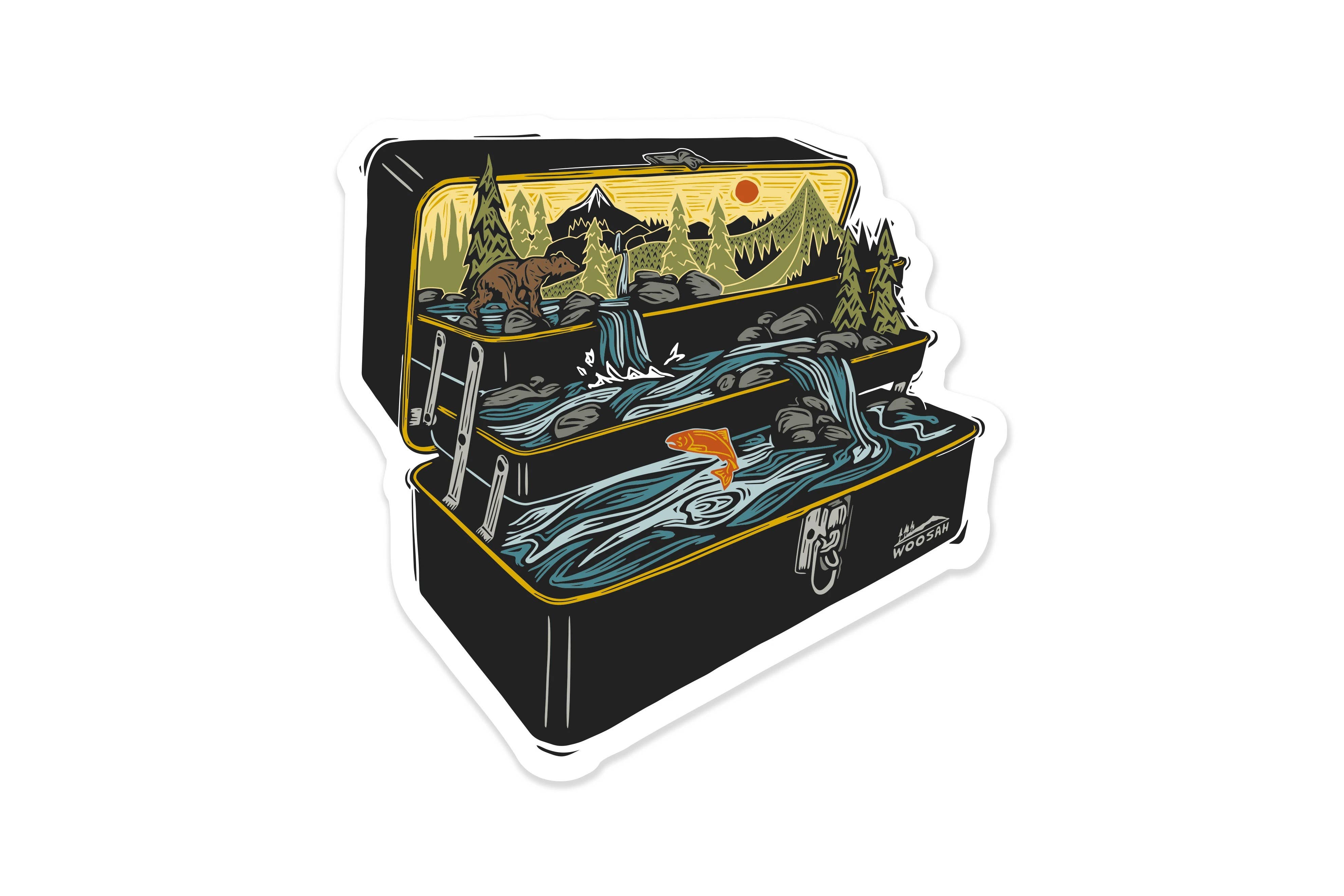 Woosah Outfitters - Vendita all'ingrosso Adesivo - Tackle Box Adesivo