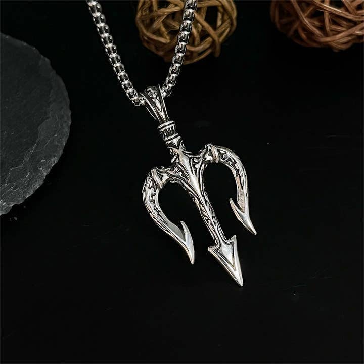 GemMeet - Wholesale Pendant/Charm Necklace - Men's Aquaman Trident Necklace