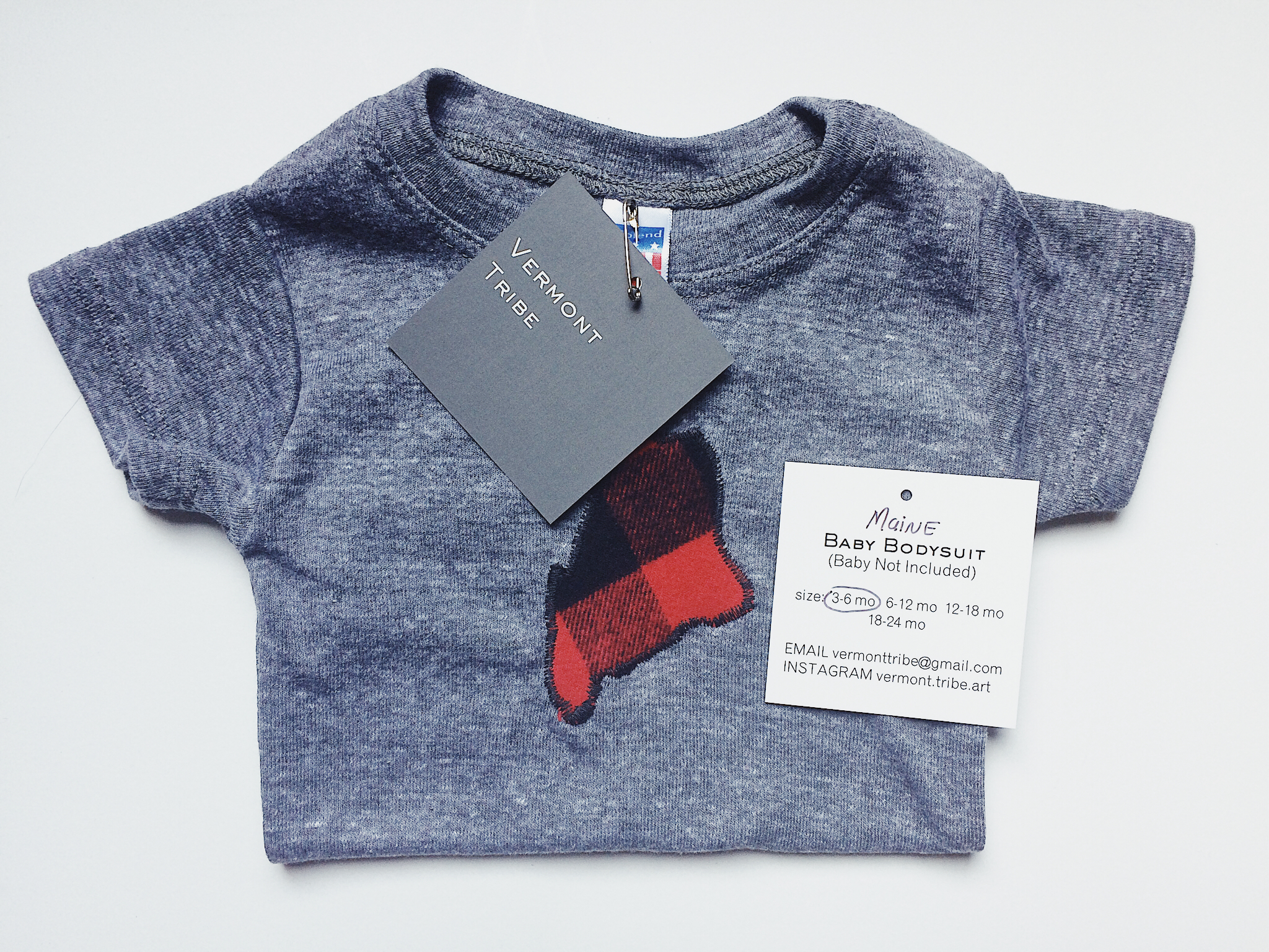 Vermont Tribe - Wholesale Bodysuit (Non-Footed) - Baby - Maine Baby Bodysuit - Flannel2