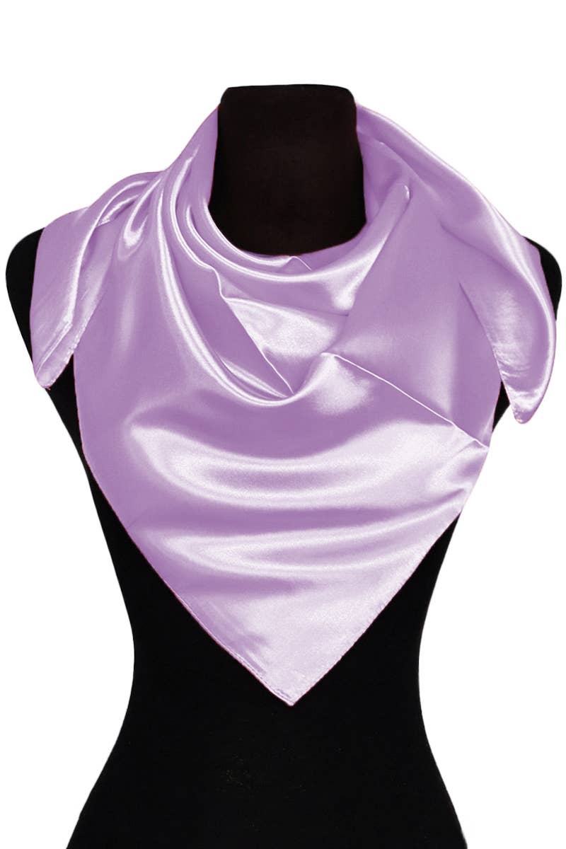 Cap Zone - Vente Écharpe – femme - Foulard carré brillant en satin polyester effet soie21