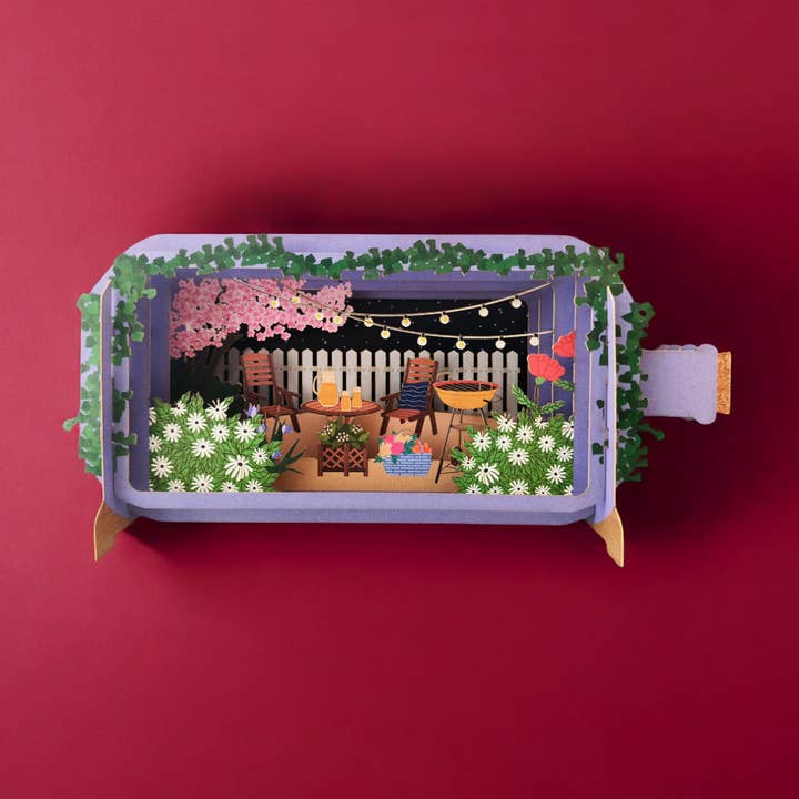 Garden Pop Up Greeting Card for wholesale by Alljoy Design